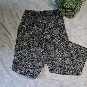 Charter Club Black and White Patterned Pants